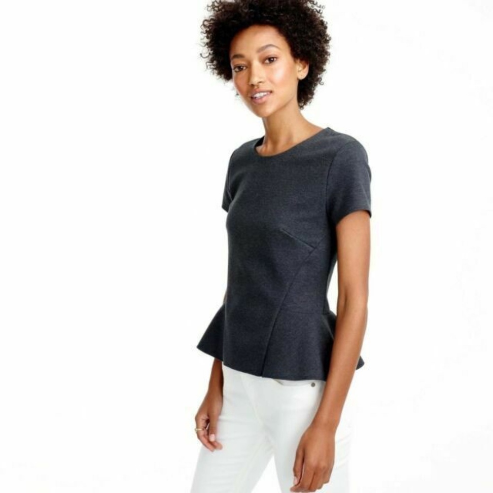 J. Crew Peplum Blouse Top Sz S - Picture 1 of 4